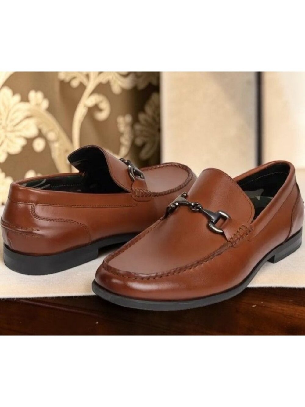 Men's Kenneth Cole Reaction Crespo Cognac Loafers Size 9.5 NEW IN BOX!